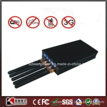 GPS L1 WiFi Cell Phone Jammer 5 Antenna Portable Jammer